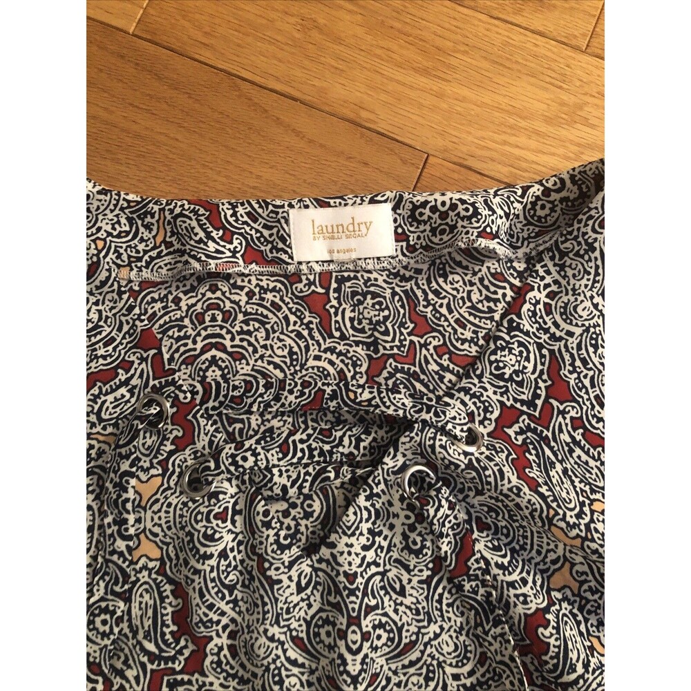 Laundry by Shelli Segal los angeles top multicolor long sleeve blouse large